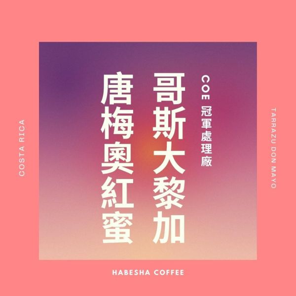 限時4日優惠！ ►哥斯大黎加 塔拉珠 唐梅奧  拉羅馬莊園 紅蜜 