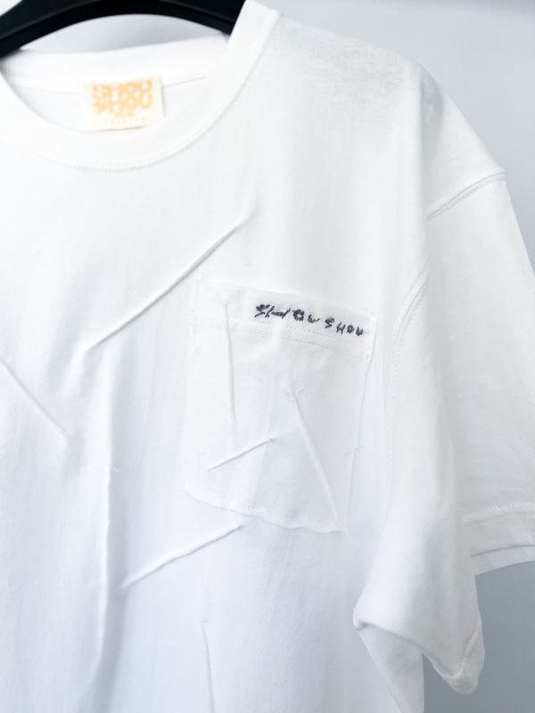 no.306 #重磅立體抓褶口袋短袖T恤 | 4號 SHOUSHOU T-shirt  藝術 潮流 休閒 上衣 設計師