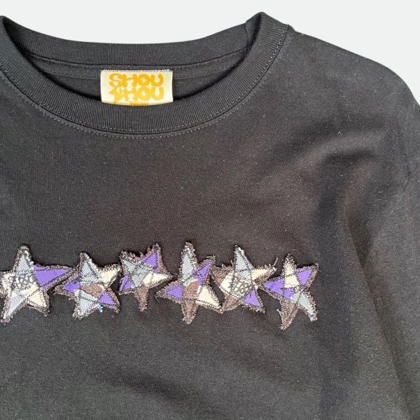 Archive sale | 星星拼接短版長袖棉柔Tee | 3號 