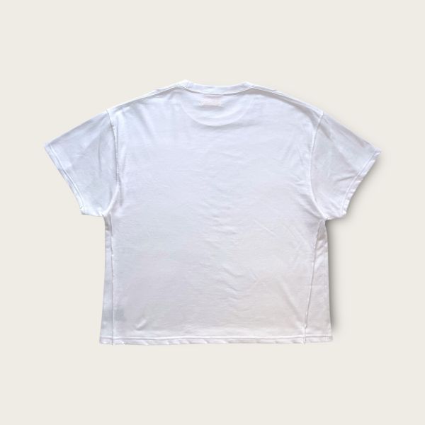 no.311 #Wild Crop重磅短袖白色T恤 | 4.5號 SHOUSHOU T-shirt 手繪 藝術 潮流 休閒 上衣 設計師