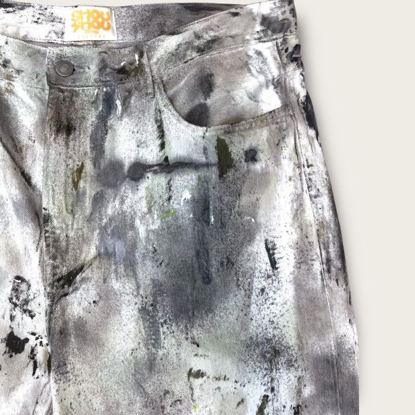Archive sale | 手繪牛仔直筒褲 