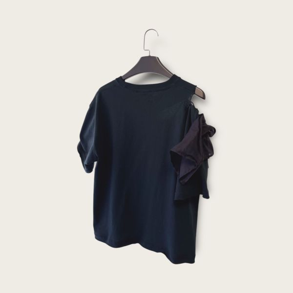 no.293 #雲朵花立裁造型短版上衣 短版上衣, 雲朵造型T-shirt, 台灣設計, 手作衣服, 重磅純棉T恤, 百搭短袖, 高腰褲搭配, 手繪服飾, 春夏上衣推薦