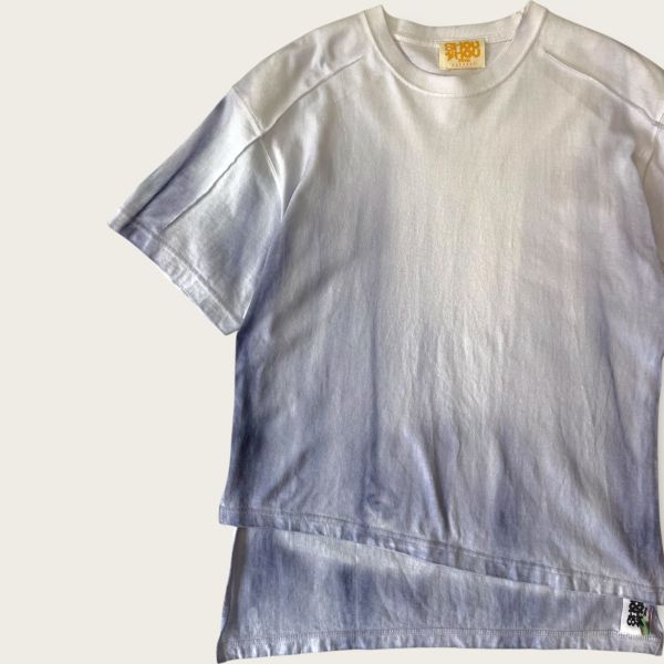 no.210 #大側岔oversize重磅短袖T恤 SHOUSHOU T-shirt  藝術 潮流 休閒 上衣 設計師