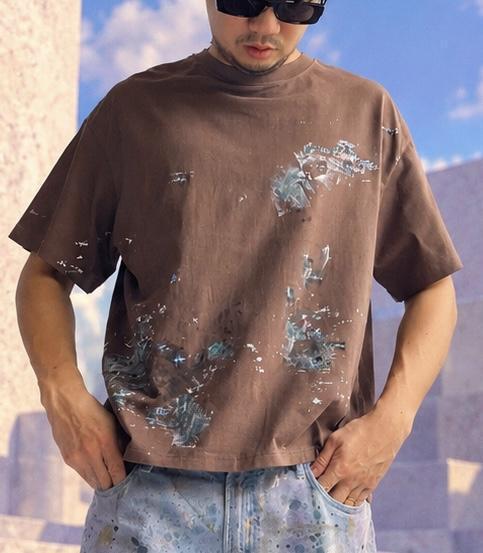 009 /100 ATW #短袖T恤 | 4號 SHOUSHOU T-shirt 手繪 藝術 潮流 休閒 上衣 設計師