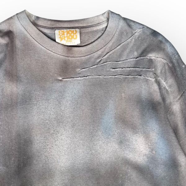 Archive sale | 重磅長袖T恤 | 4號 SHOUSHOU T-shirt 手繪 藝術 潮流 休閒 上衣 設計師