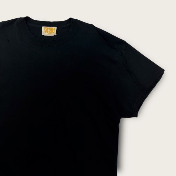 no.312 #Wild Crop重磅短袖黑色T恤 | 4.5號 SHOUSHOU T-shirt 手繪 藝術 潮流 休閒 上衣 設計師