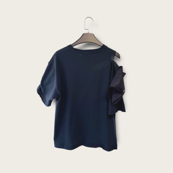no.293 #雲朵花立裁造型短版上衣 短版上衣, 雲朵造型T-shirt, 台灣設計, 手作衣服, 重磅純棉T恤, 百搭短袖, 高腰褲搭配, 手繪服飾, 春夏上衣推薦