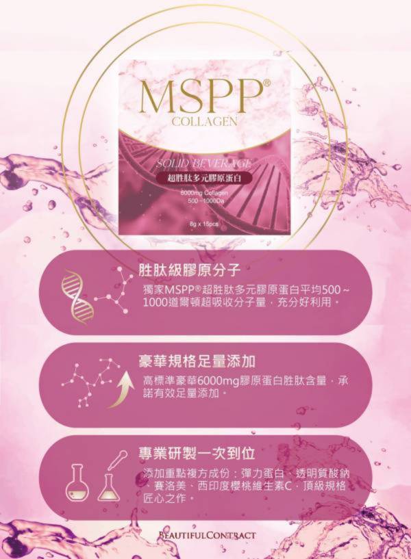 MSPP超胜肽多元膠原蛋白 膠原蛋白,MSPP,美神契約