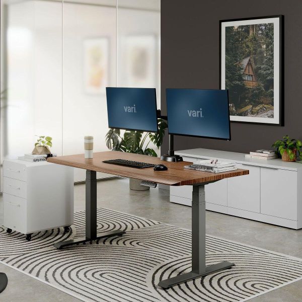 vari 永續健康電動升降桌-升級款 60x30 記憶升降桌,電動升降桌,電控升降桌,自動升降桌,按壓式升降桌,升降式工作桌,居家辦公,在家工作,人體工學,雙馬達,桌子