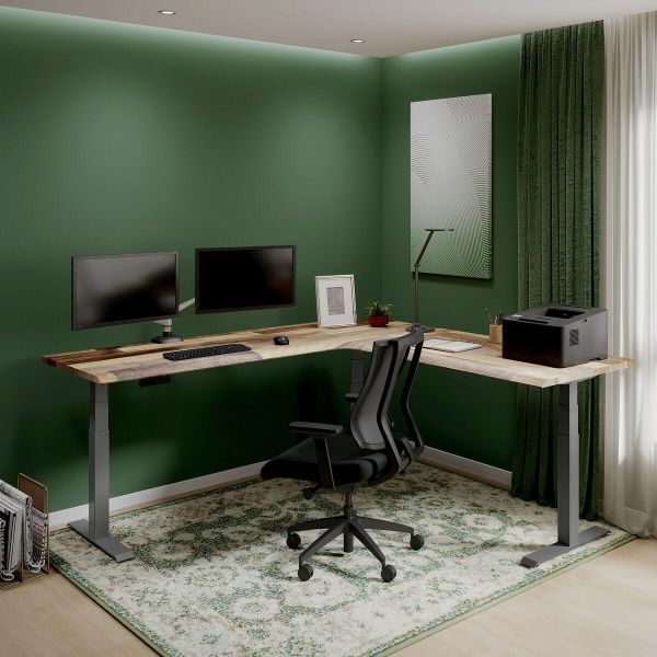 L 型電動站立式辦公桌 80x80 Vari;電動升降桌;L型辦公桌;辦公桌;站立辦公