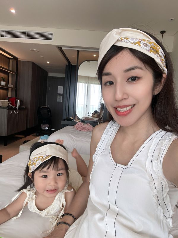 【親子髮帶組】午後花園 可選禮盒包裝代寫卡片 彌月禮盒,新生兒禮物首選,寶寶髮帶,媽咪髮帶,親子髮帶