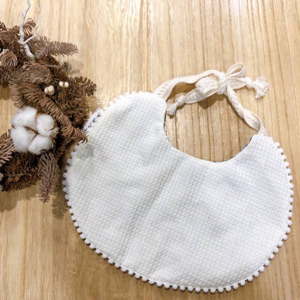 【造型圍兜】藍色花園系列 彌月禮盒,樂霏菲手作嬰幼兒精品,lafifibaby,圍兜