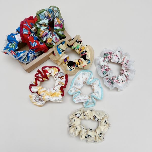 手作雙色髮圈(不挑款二件組) 手作雙色髮圈,髮飾