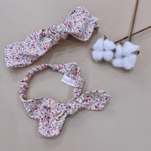 【親子髮帶組】粉黛花兒 可選禮盒包裝代寫卡片 彌月禮盒,新生兒禮物首選,寶寶髮帶,媽咪髮帶,親子髮帶