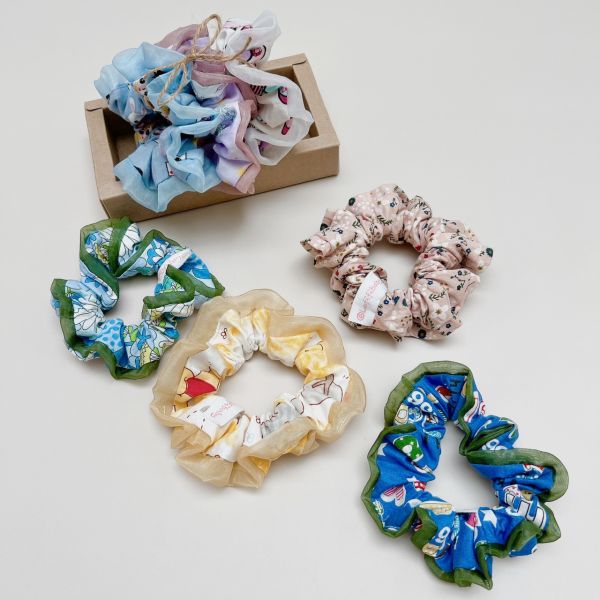 手作雙色髮圈(不挑款二件組) 手作雙色髮圈,髮飾