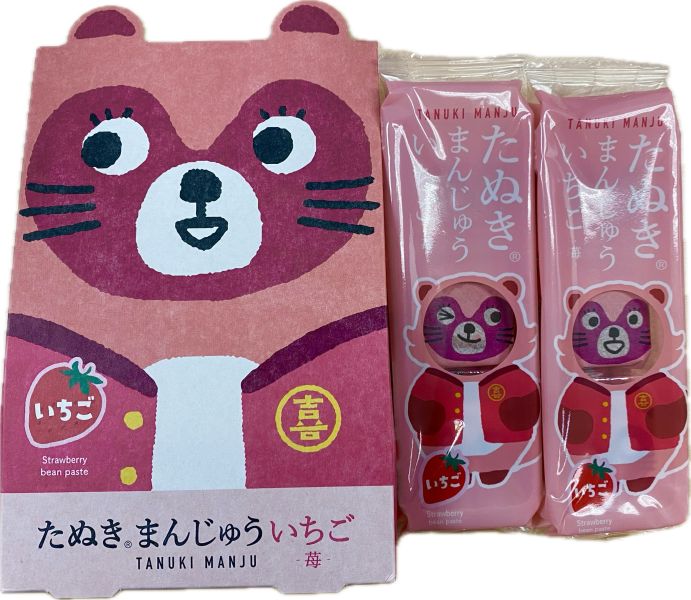 狸貓溫泉饅頭 草莓 6入 狸貓溫泉饅頭,草莓,點心,禮品