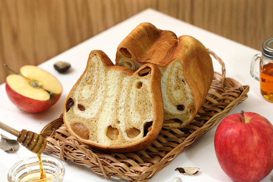 【期間限定】楓糖蘋果組合 貓咪吐司,生吐司,楓糖蘋果,neko,吐司,麵包
