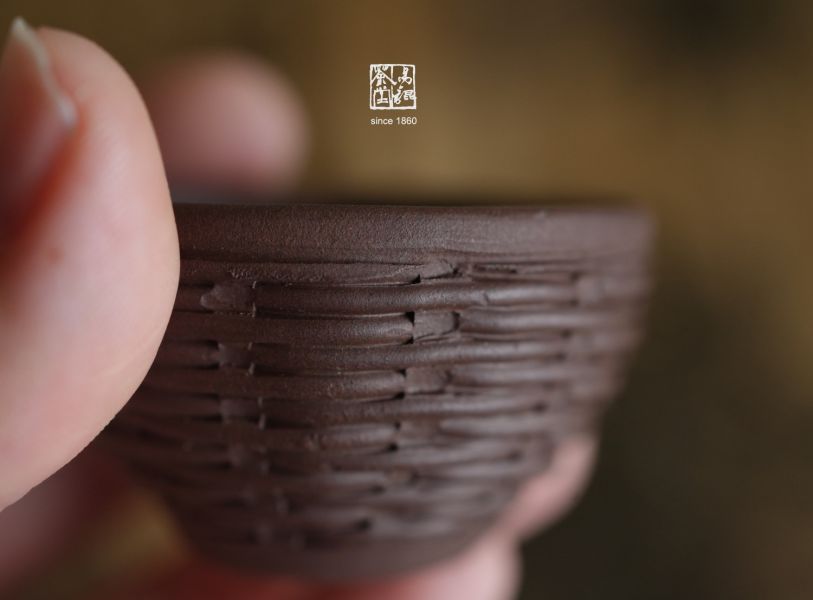藤編藍紫砂小品老杯(約40年) 茶具,茶文化,茶藝,茶道,茶日子,生活,美學,茶,易錕茶堂,易錕,道具,好茶,瀝水,京都,古,古代,茶席