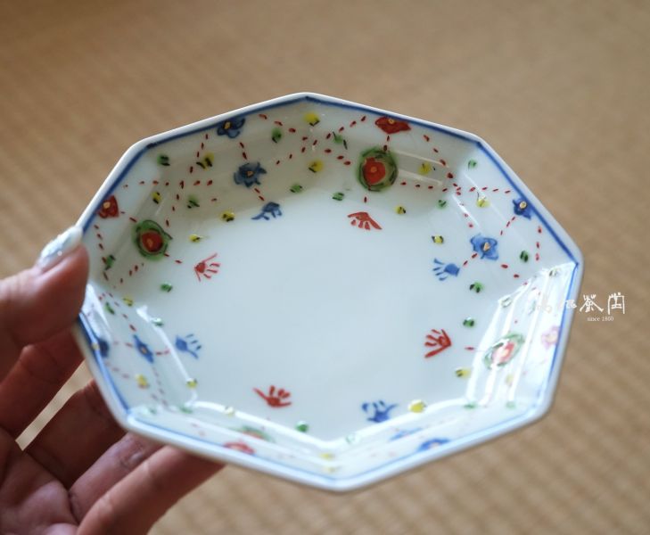 有田手工彩藝八角皿 茶具,茶文化,茶藝,茶道,茶日子,生活,美學,茶,易錕茶堂,易錕,道具,好茶,瀝水,京都,古,古代,茶席