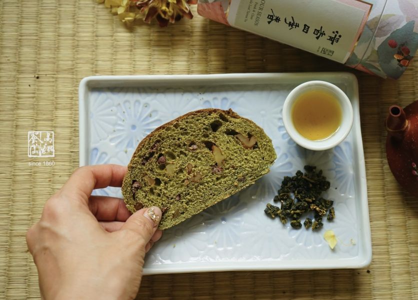 純淨四季春茶麵包 無添加,四季春,茶,麵包,手作,春伯,烘焙,老麵