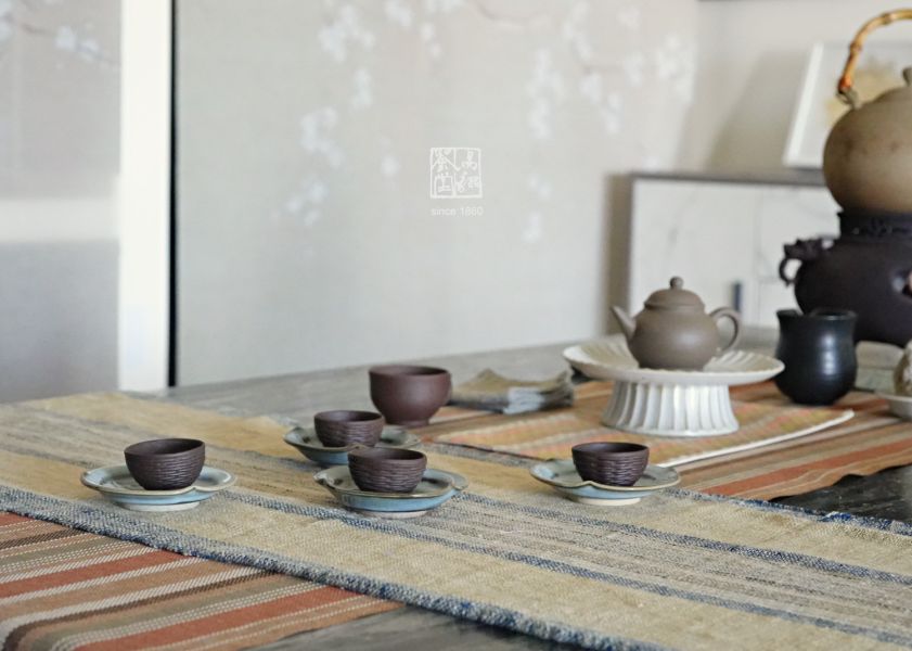 藤編藍紫砂小品老杯(約40年) 茶具,茶文化,茶藝,茶道,茶日子,生活,美學,茶,易錕茶堂,易錕,道具,好茶,瀝水,京都,古,古代,茶席