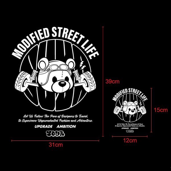 SUYA STREE BEAR Modified Street Life Car Sticker
