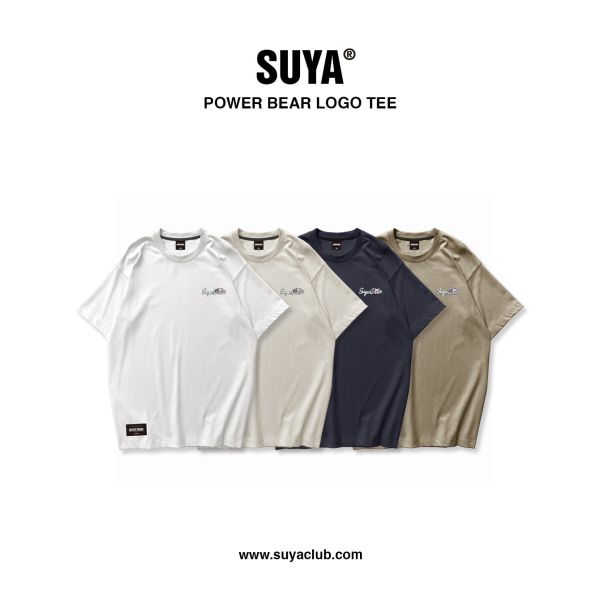 SUYA 經典立體馬力熊素色短袖T恤 