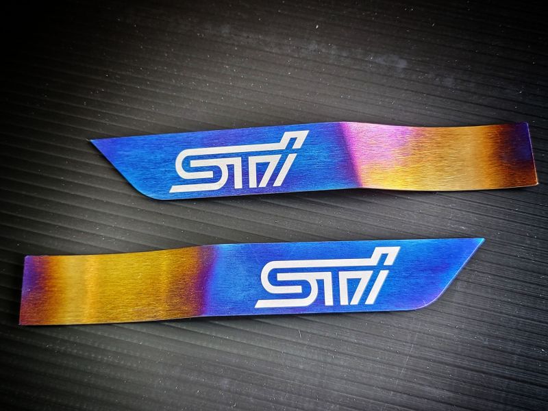 SUBARU Titanium Fender Badge for 2015+ WRX/STI (Pair) 