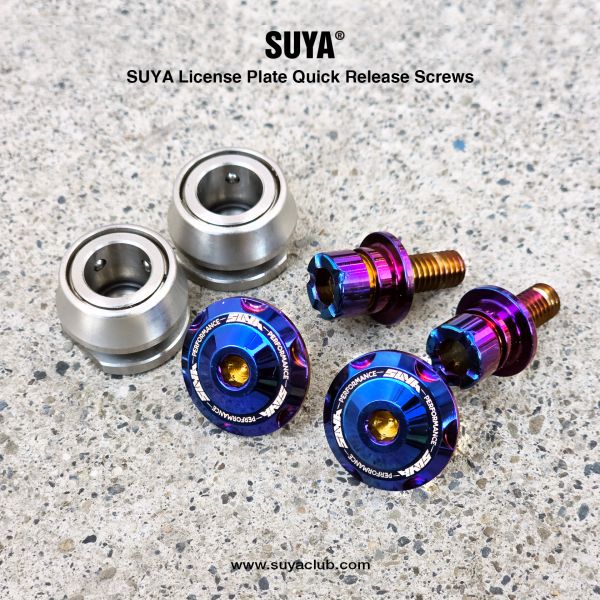 SUYA License Plate Quick Release Screws 