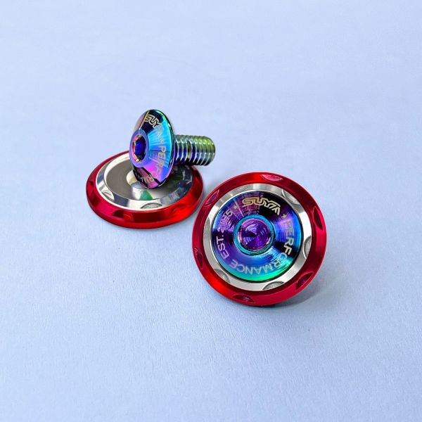 SUYA CNC M6 Double Washer Screws (Titanium) (one pair) 