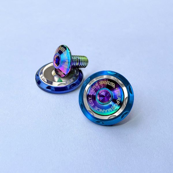 SUYA CNC M6 Double Washer Screws (Titanium) (one pair) 