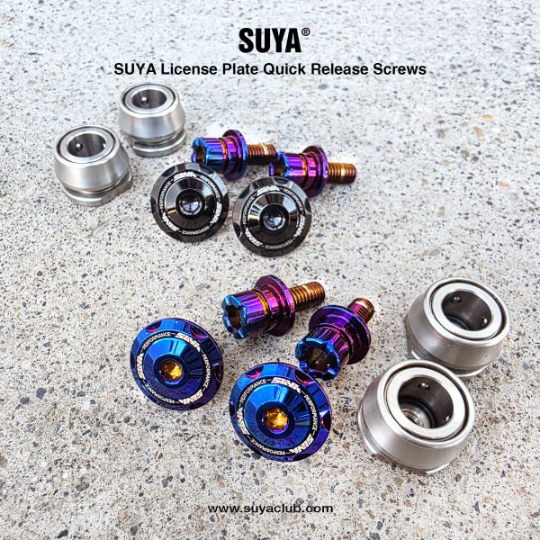 SUYA License Plate Quick Release Screws 