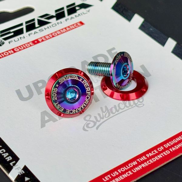 SUYA CNC M6 Screws (A Pair) - Titanium 