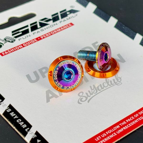 SUYA CNC M6 Screws (A Pair) - Titanium 
