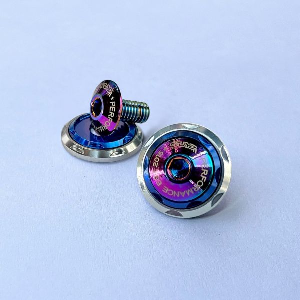 SUYA CNC M6 Double Washer Screws (Titanium) (one pair) 