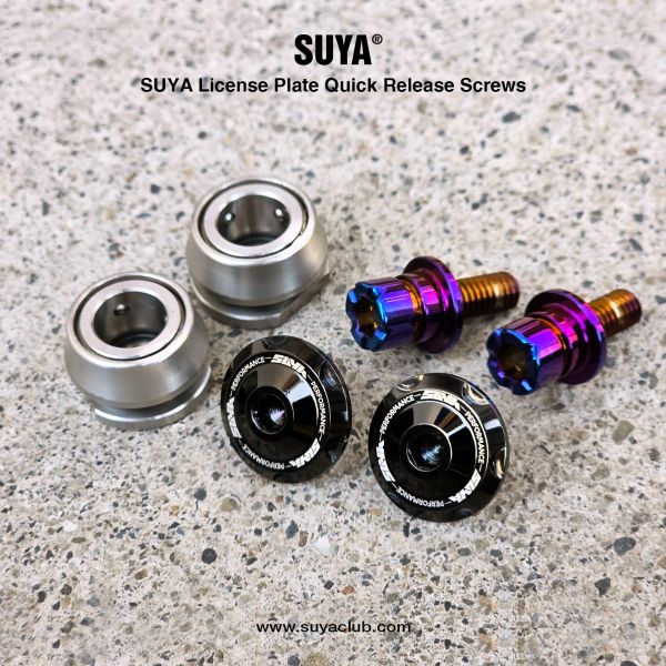 SUYA License Plate Quick Release Screws 