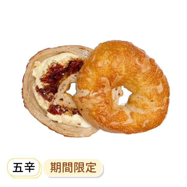 蘿勒蕃茄起士奶油乳酪 貝果 , 早餐 , 早午餐 , 點心