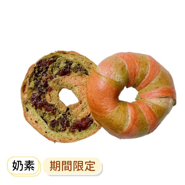 草莓抹茶奶油乳酪 貝果 , 早餐 , 早午餐 , 點心