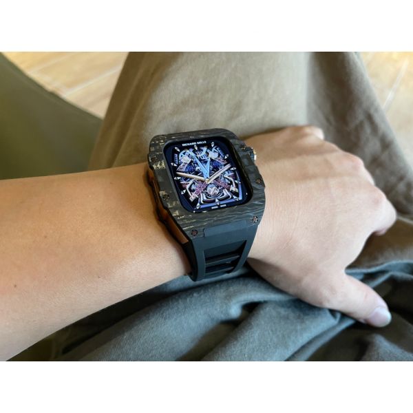 Apple Watch RSC-Carbon 44mm、45mm 黑色玫瑰金碳纖維手錶殼 Apple Watch手錶殼,Apple Watch不鏽鋼殼,Apple Watch錶殼,Apple Watch保護殼,Apple Watch錶帶
