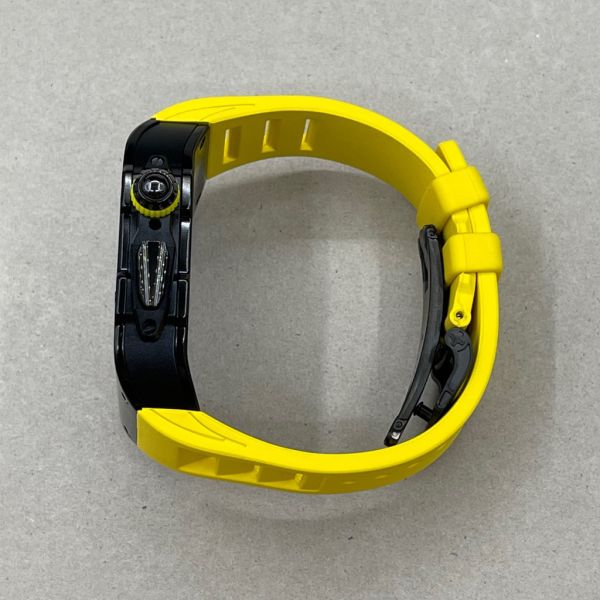 Apple Watch 10 RSC 46mm 黑色不鏽鋼手錶殼(黃色錶帶) Apple Watch手錶殼,Apple Watch不鏽鋼殼,Apple Watch保護殼,Apple Watch鋁合金殼,Apple Watch鈦合金殼,Apple Watch碳纖維殼,Apple Watch石英纖維,Apple Watch透明錶殼,Apple Watch水晶錶殼,Apple Watch錶帶