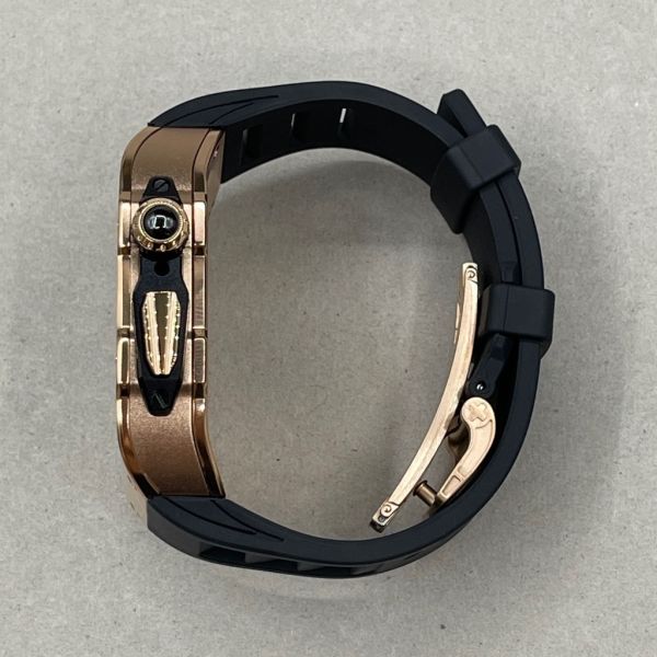 Apple Watch 10 RSC 46mm 玫瑰金色不鏽鋼手錶殼(黑色錶帶) Apple Watch手錶殼,Apple Watch不鏽鋼殼,Apple Watch保護殼,Apple Watch鋁合金殼,Apple Watch鈦合金殼,Apple Watch碳纖維殼,Apple Watch石英纖維,Apple Watch透明錶殼,Apple Watch水晶錶殼,Apple Watch錶帶