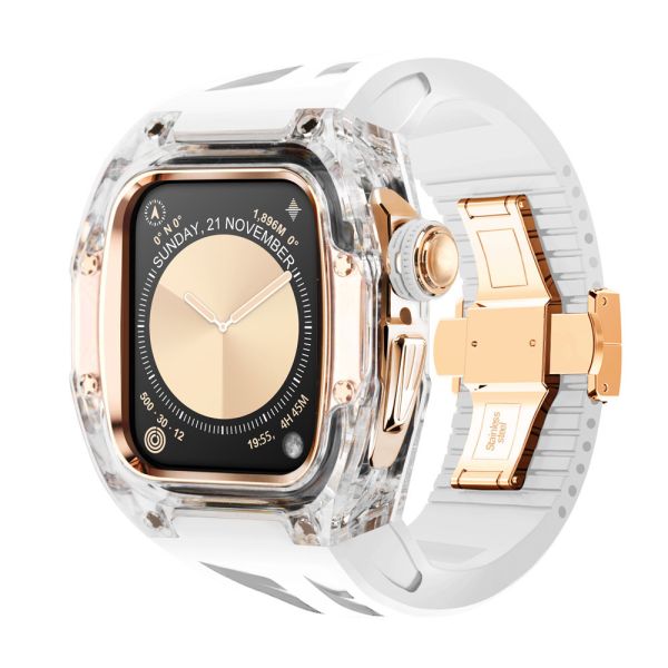 Apple Watch TR90 Case 46mm 透明玫瑰金色手錶殼 Apple Watch手錶殼,Apple Watch不鏽鋼殼,Apple Watch保護殼,Apple Watch鋁合金殼,Apple Watch鈦合金殼,Apple Watch碳纖維殼,Apple Watch石英纖維,Apple Watch透明錶殼,Apple Watch水晶錶殼,Apple Watch錶帶