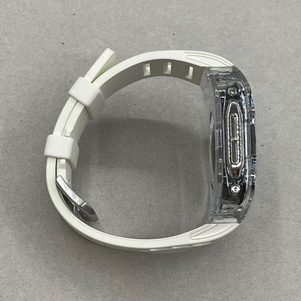 Apple Watch 10 Ice Case 46mm 透明手錶殼(白色錶帶) Apple Watch手錶殼,Apple Watch不鏽鋼殼,Apple Watch保護殼,Apple Watch鋁合金殼,Apple Watch鈦合金殼,Apple Watch碳纖維殼,Apple Watch石英纖維,Apple Watch透明錶殼,Apple Watch水晶錶殼,Apple Watch錶帶