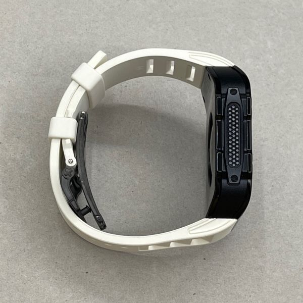 Apple Watch 10 RSC 46mm 黑色不鏽鋼手錶殼(白色錶帶) Apple Watch手錶殼,Apple Watch不鏽鋼殼,Apple Watch保護殼,Apple Watch鋁合金殼,Apple Watch鈦合金殼,Apple Watch碳纖維殼,Apple Watch石英纖維,Apple Watch透明錶殼,Apple Watch水晶錶殼,Apple Watch錶帶