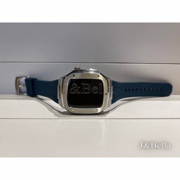 Apple Watch 藍色橡膠錶帶 Apple Watch手錶殼,Apple Watch不鏽鋼殼,Apple Watch錶殼,Apple Watch保護殼,Apple Watch錶帶 