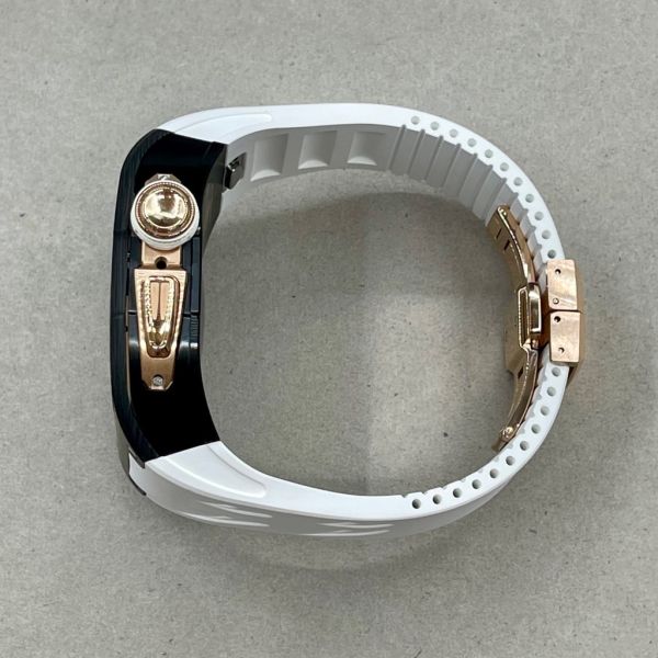 Apple Watch RSC2-Carbon 46mm 黑玫瑰金色碳纖維手錶殼(白色錶冠環+白色橡膠錶帶) Apple Watch手錶殼,Apple Watch不鏽鋼殼,Apple Watch保護殼,Apple Watch鋁合金殼,Apple Watch鈦合金殼,Apple Watch碳纖維殼,Apple Watch石英纖維,Apple Watch透明錶殼,Apple Watch水晶錶殼,Apple Watch錶帶
