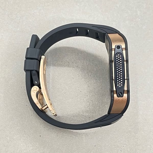 Apple Watch 10 RSC-Carbon 46mm 黑玫瑰金碳纖維手錶殼(黑色錶帶) Apple Watch手錶殼,Apple Watch不鏽鋼殼,Apple Watch保護殼,Apple Watch鋁合金殼,Apple Watch鈦合金殼,Apple Watch碳纖維殼,Apple Watch石英纖維,Apple Watch透明錶殼,Apple Watch水晶錶殼,Apple Watch錶帶