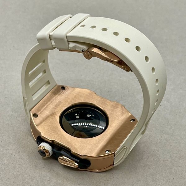 Apple Watch 10 RSC 46mm 玫瑰金色不鏽鋼手錶殼(白色錶帶) Apple Watch手錶殼,Apple Watch不鏽鋼殼,Apple Watch保護殼,Apple Watch鋁合金殼,Apple Watch鈦合金殼,Apple Watch碳纖維殼,Apple Watch石英纖維,Apple Watch透明錶殼,Apple Watch水晶錶殼,Apple Watch錶帶