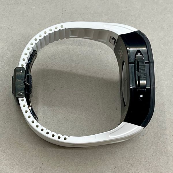 Apple Watch 10 RSC2-Carbon 46mm 黑色碳纖維手錶殼(白色錶冠環+白色橡膠錶帶) Apple Watch手錶殼,Apple Watch不鏽鋼殼,Apple Watch保護殼,Apple Watch鋁合金殼,Apple Watch鈦合金殼,Apple Watch碳纖維殼,Apple Watch石英纖維,Apple Watch透明錶殼,Apple Watch水晶錶殼,Apple Watch錶帶