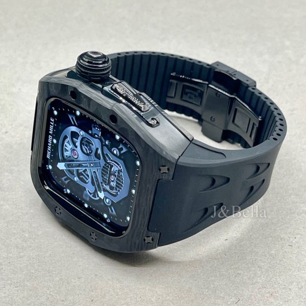 Apple Watch RSC2-Carbon 46mm 黑色碳纖維手錶殼(黑色錶冠環+黑色橡膠錶帶) Apple Watch手錶殼,Apple Watch不鏽鋼殼,Apple Watch保護殼,Apple Watch鋁合金殼,Apple Watch鈦合金殼,Apple Watch碳纖維殼,Apple Watch石英纖維,Apple Watch透明錶殼,Apple Watch水晶錶殼,Apple Watch錶帶